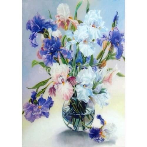 Flower arranging 5D DIY diamond Painting flowers Cross Stitch diamond embroidery mosaic diamonds wall stickers home decor vase