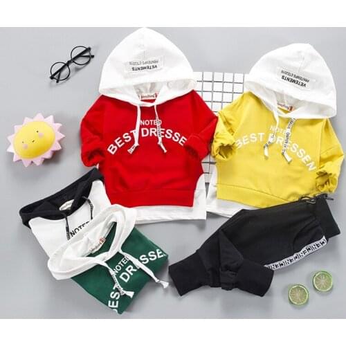 Newborn Toddler Kids Baby Boy Clothes Sets Casual Letter Printing Autumn Spring Outwear Sets Tracksuit T-shirt Top+Pant Outfits