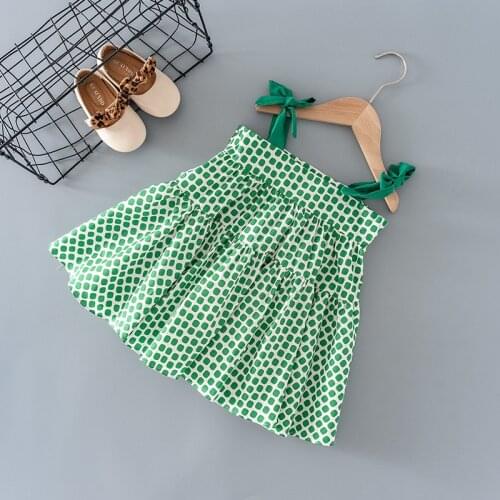 Summer girl baby clothes polka dot sling dress for toddler girls baby clothing outfit thin cool dresses dress 1 year birthday