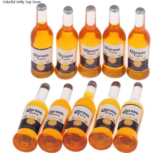 10Pcs/lot 1/12 Dollhouse Miniature Resin Bottle Simulation Wine Bottle Model Wholesale