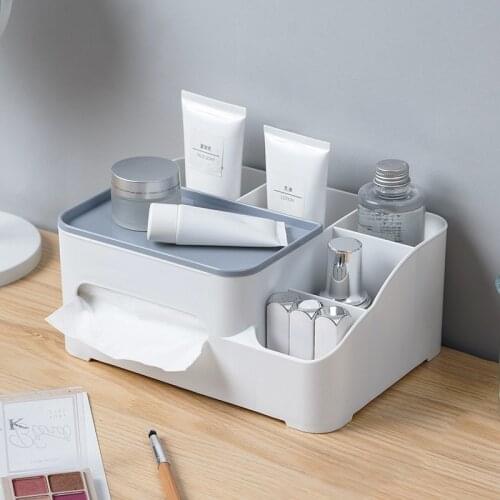 Multifunctional Tissue Box Remote Control Household Living Room Storage Box Simple Pumping Box Desktop Plastic Box