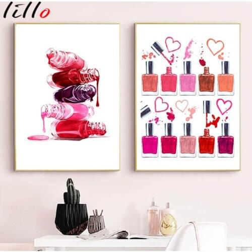 Nail Polish Modular Picture Canvas Poster Wall Art Modern Fashion For Girls Room Home Decor Prints Nordic Style Painting