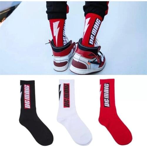 New Fashion Harajuku Mens Socks Long Section Cotton Hip Hop Vool Funny Skateboard Socks persPnality Casual Mens Socks
