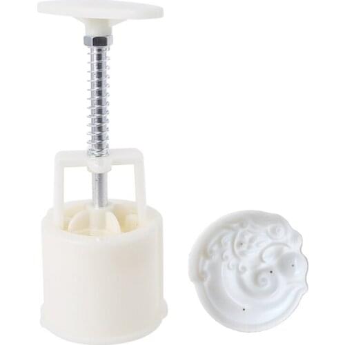 Plastic Mooncake Mold 75g Dragon Stamp Biscuit Cookie Cutter Mould DIY Fondant Baking Tool Mid-Autumn Festival