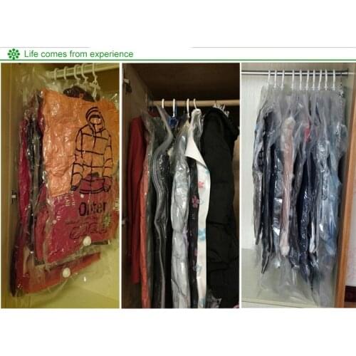 Hanging Clothes Compression Storage Transparent Large Thick Down Jackets Vacuum Bag Clothes Finishing Bag
