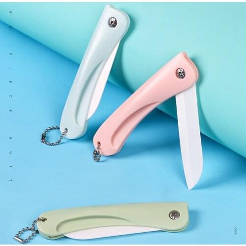 Portable Ceramic Folding Pocket knife Chef Mini Key Pocket Knife With Cutting Vegetable Fruit Meat Colorful Handle Kitchen Knife