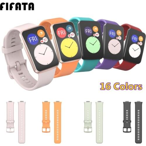 FIFATA Watch Band For Huawei Watch Fit Soft Silicone Wrist Strap Sport Bracelet Replacement Wristband For Huawei Fit Accessories