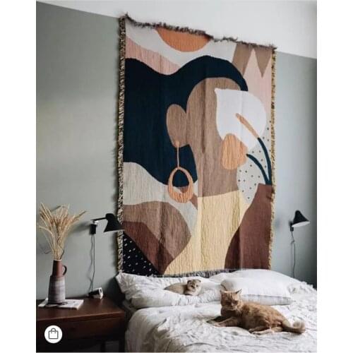 Earring Girl Throw Blanket Background Wall Tapestry Sofa Covers Dust Cover Decorative Bed Recliner Blankets