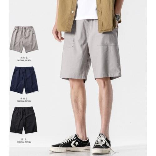 New mens shorts for summer Linen shorts Loose casual cotton and linen shorts