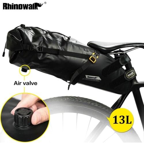RHINOWALK Bicycle Saddle Bag Full Waterproof MTB Road Bike Cycling Rear Pack Panniers 5L/10L/13L Tail Seat Bag Bike Accessories