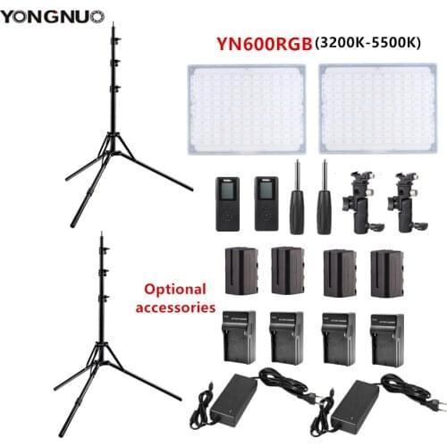YONGNUO YN600 RGB Ultra Thin Video LED Video/ Photo photography Light Adjustable Color Temperature 3200K-5500K for makeup vlog