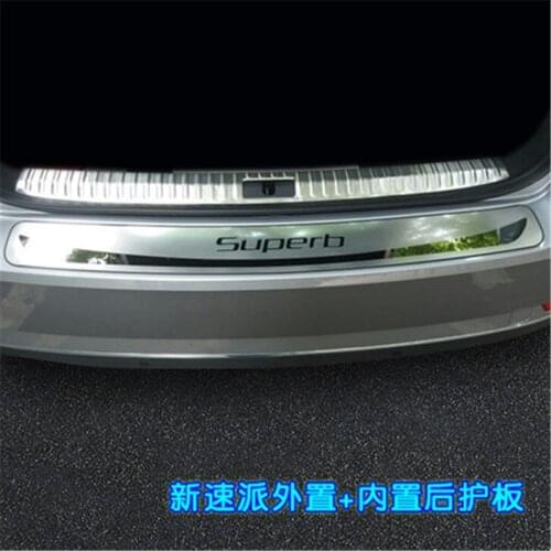 High quality stainless steel Rear Bumper Protector Sill Trunk Tread Plate Trim for Skoda superb 2016-2019 car styling