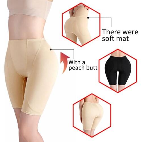 Ladies' high-waist panty fake hip lifting underwear large size belt hip cushion postpartum body shaping boxer shaping pants