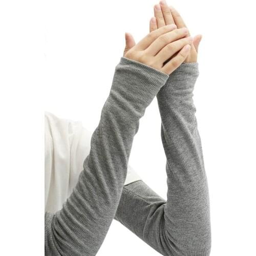 Winter unisex cotton warm sleeves double-layer thickened high elastic elbow guards to keep warm arms at home