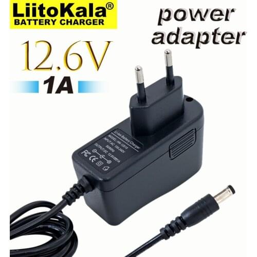 1-10PCS Liitokala 12,6 V 1A lithium battery charger 3S 12V battery 100-240V charger DC head is 5,5*2,1mm