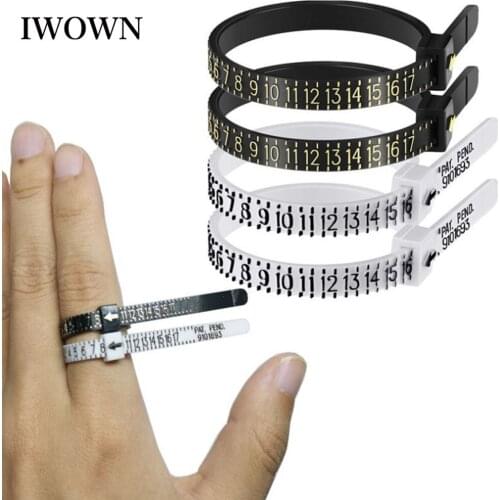 2/1pcs Ring Sizer Measuring Set Reusable Finger Coil Ring Size Gauge Measure Tool Jewelry Sizing Tools 1-17 USA Rings Size