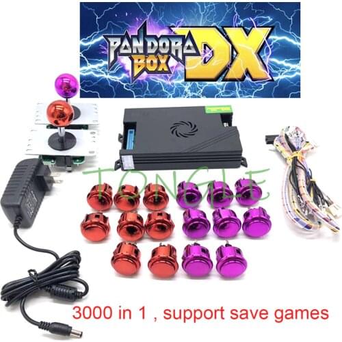 2 Player Original Pandora Box DX 3000 IN 1 SANWA Joystick, Push Button for DIY Arcade Machine Home Cabinet with Manual