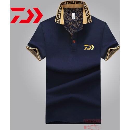 2021 Daiwa Fishing Polo Shirt Men Breathable Summer Polo Tee Outdoor Sport Quick Dry Short Sleeve Fishing Shirt Fishing Clothing