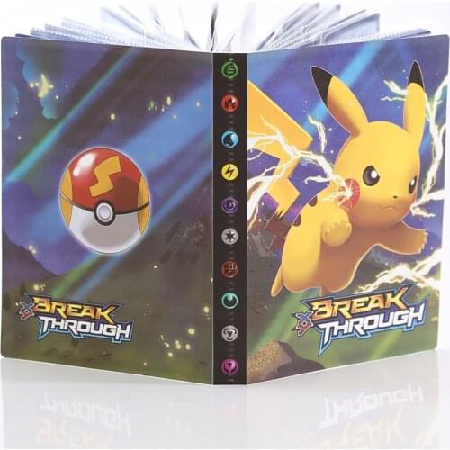 240pcs Pikachu Photo Album Notebook Pokemon Playing GX VMAX EX Letters Protector Cards Book Folder Cards Map Display Binder