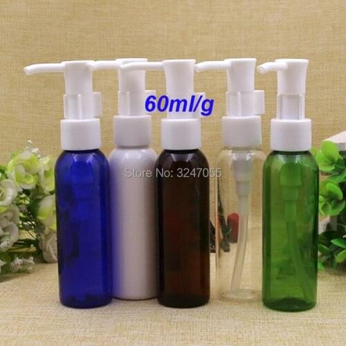 60ML Portable Cosmetic Lotion Pump Bottle, Beauty Makeup Remover Refillable Container, Plastic Cosmetic Emulsion Package