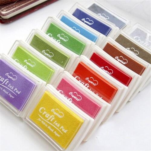 8 Colors Popular Handmade Craft Oil Based DIY Scrapbooking Ink Pad Rubber Stamps For Fabric Wood Paper Wedding Free Shipping
