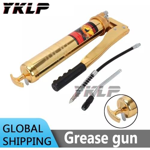 900CC Electroplating Double Rod Small Manual High Pressure Grease Gun Butter Greaser Oiler Lubricating Butter Machine