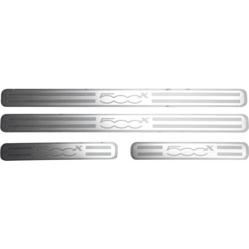 For Fiat 500x Accessories 2014-2017 Car Sticker Stainless Scuff Plate Door Sills Trim Protector