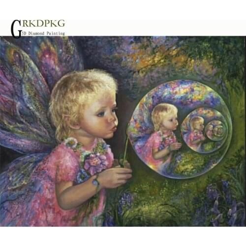 5d Diy Diamond Painting Angel Girl Picture Landscape Cross Stitch Full Diamond Mosaic Diamond Embroidery Wall Sticker Home decor