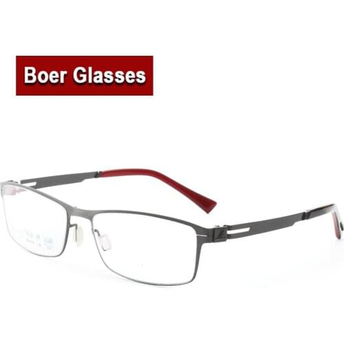 Screwless flexable business fantastic Eyeglasses full Rim Male Myopia Prescription Eye Glasses Metal Eyewear Rxable F211606