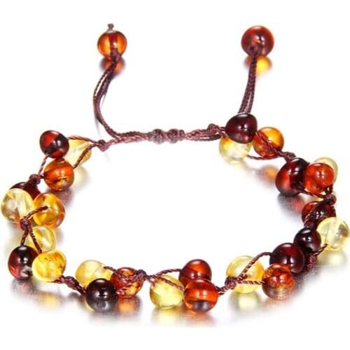 Baltic Amber Teething Bracelet Raw Unpolished Baroque Baltic Amber Bracelet