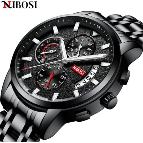 NIBOSI Watch Men Relogio Masculino Quartz Watch Top Brand Mens Watches Luxury Waterproof Automatic Date Male Clock Reloj Hombre