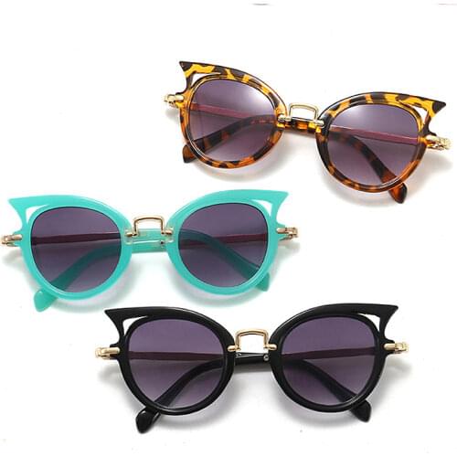 2020 New Kids Sunglasses Girls Brand Cat Eye Children Glasses Boys UV400 Lens Baby Sun glasses Cute Eyewear Shades Goggles