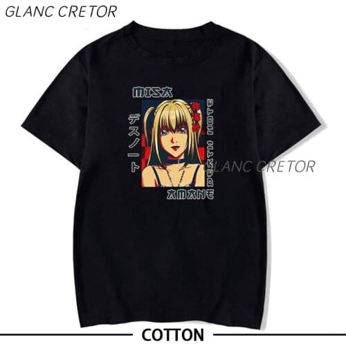 Death Note T-shirt for Men Short Sleeve Anime T Shirt 100% Cotton Tee Tops Streetwear Harajuku T-Shirt