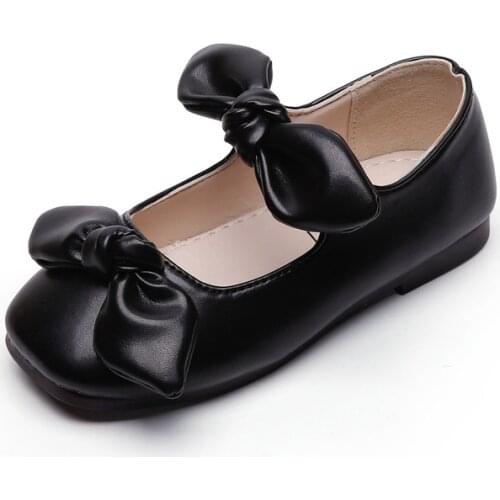 Girls Leather Shoes Dance Shoes Autumn 2021 New Childrens Soft Sole Single Shoes Bow College Style Princess Shoes Cute Fashion