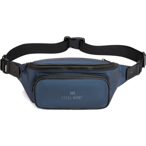 Fanny Pack Men Fashion Oxford Waterproof Letter Zipper Design High Quality Mens Chest Shoulder Messenger Bag Sacoche Homme