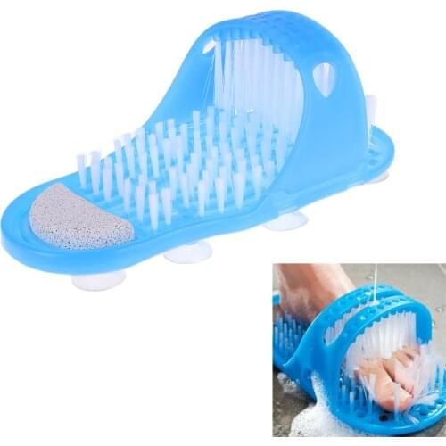 Plastic Remove Dead Skin Massage Slipper Foot Scrubber Bath Shoe with Brush Foot Massager