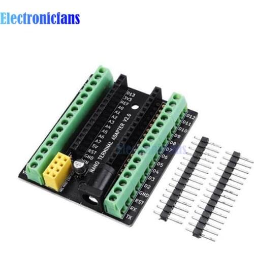 Diymore Nano Terminal Expansion Adapter Board for Arduino Nano V3.0 AVR ATMEGA328P with NRF2401+ Expansion Interface DC Power