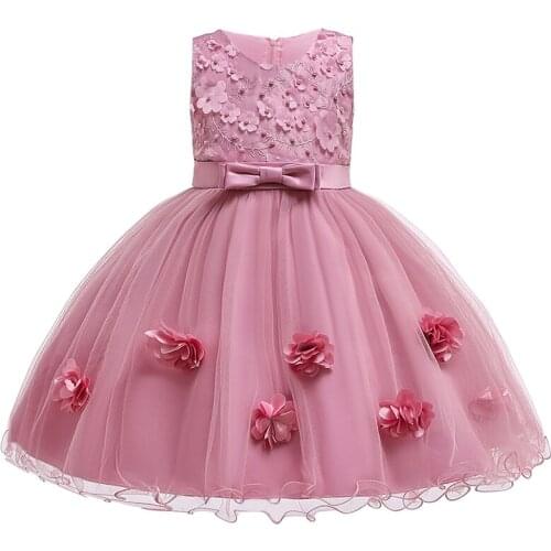 3-10 Years Little Bridesmaid Girl Dress Kids Dresses For Girls Clothes Tutu Princess Dress Party Wedding Dress