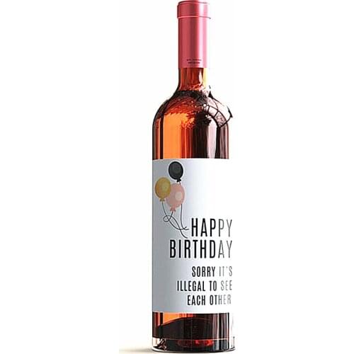 Custom Birthday Label / Quarantine Birthday / Sorry Its Your Birthday / Gift for her / Happy Birthday/ Social Distancing Gifts