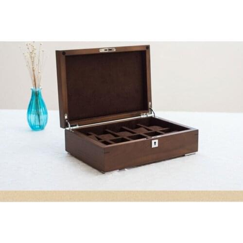 Luxury fashion original wood 10-grid watch storage box wooden watch case brand watches boxes gift box watch organizer MSBH007b