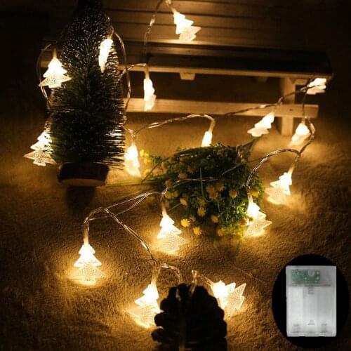 Christmas wreath 10/20/40LED Christmas decoration Christmas ornaments Christmas tree string lights New Year decoration navidad