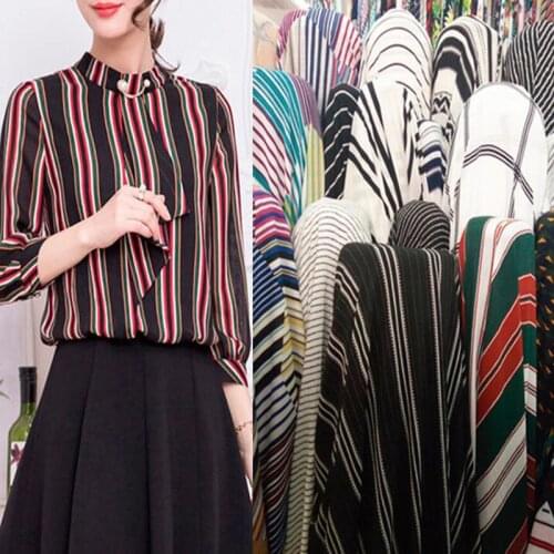 Chiffon For Trousers Summer Fabric Thick Chiffon Polyester Cloth Apparel Blouse Dress Fabric
