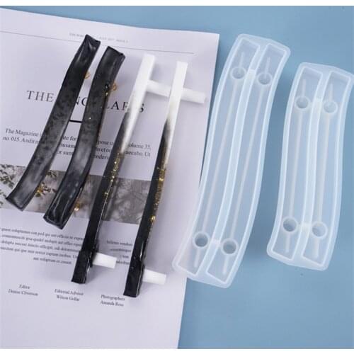 DIY Silicone Cabinet Cupboard Handle Mould Dried Flower Resin Decorative Craft Handle Mold Epoxy Resin Molds