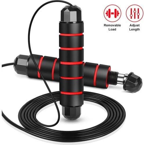 Speed Weighted Jump Rope Adjustable Steel Wire Tangle-Free Skipping Rope Home Gym Body Building Fitness Workout Training Gear