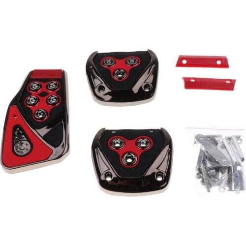 3 Pcs Car Foot Pedals Universal Non Slip Pedals Accelerator Brake Clutch Footrests Cover Set For Manual Transmission Car