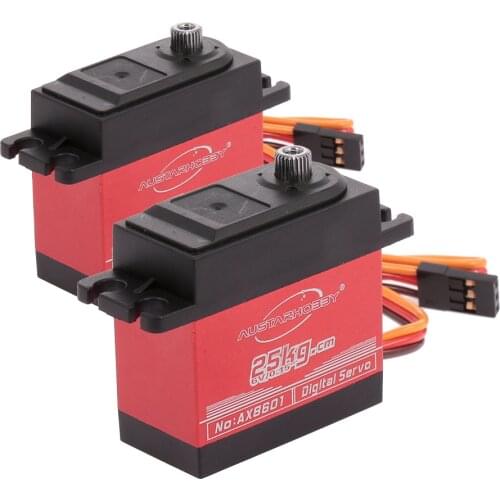 2pcs AUSTARHOBBY AX8601 Digital Servo 25KG Metal Gear High Torque Waterproof for RC Traxxas HSP Car Boat Helicopter Airplane