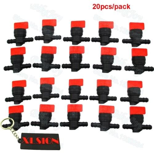 20pcs/pack 8mm Inline Fuel Gas Cut Shut Off Valve Petcock For Honda Yamaha Suzuki Kawasaki Briggs & Stratton