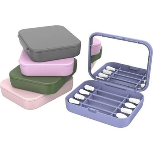 Newest 4Pcs/box Reusable Cotton Swab Ear Cleaning Cosmetic Silicone Buds Swabs Stick Double-headed Recycling For Cleaning Makeup