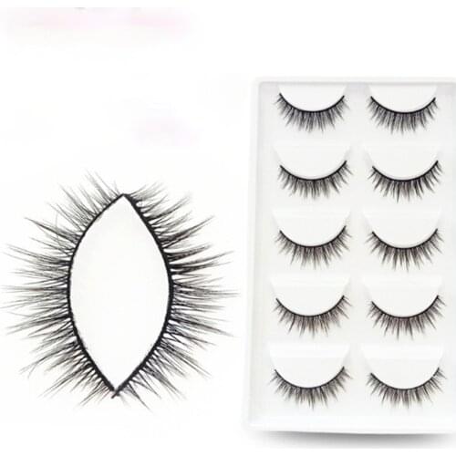 5 Pairs/box 3D Realistic false eyelashes Long curls Elegant fashion eyelashes five pairs Handmade Sexy Fashion Makeup Tools