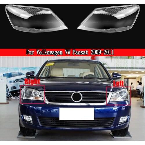 Car Front Headlight Lens Cover Lampshade Glass Lampcover Caps Headlamp Shell For Volkswagen VW Passat 2009-2011